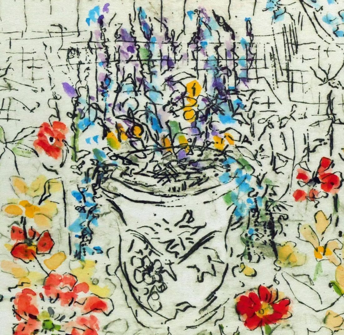 July" Giclee Print, Edition 46/ 300, Signed - Joanne ISAAC "Garden - 8