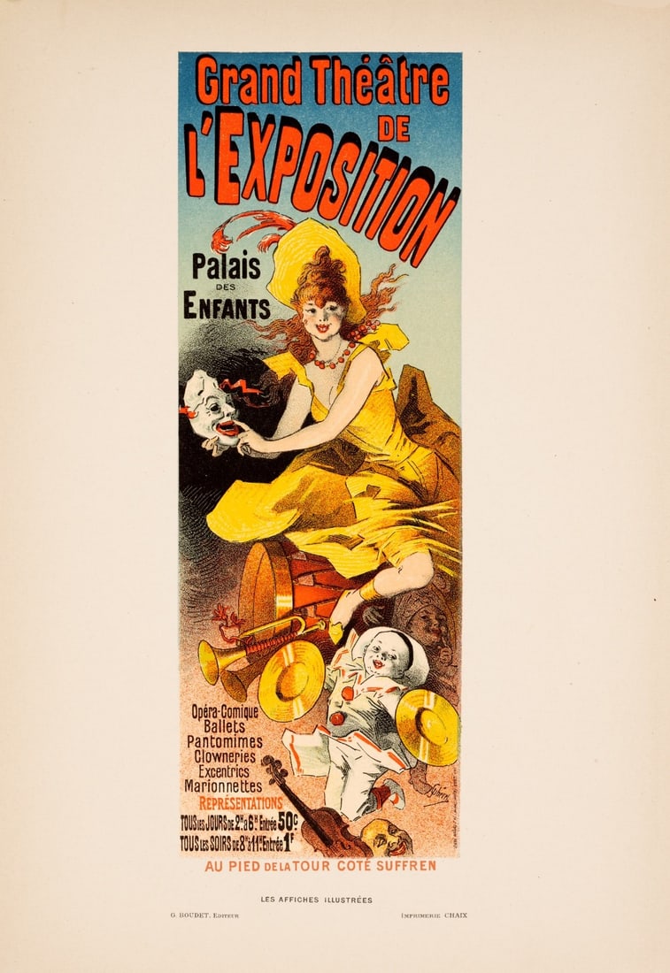 Illu Grand Theatre De Lexposition Palais Des Enfants Jules Cheret 1889 Affiches - 3