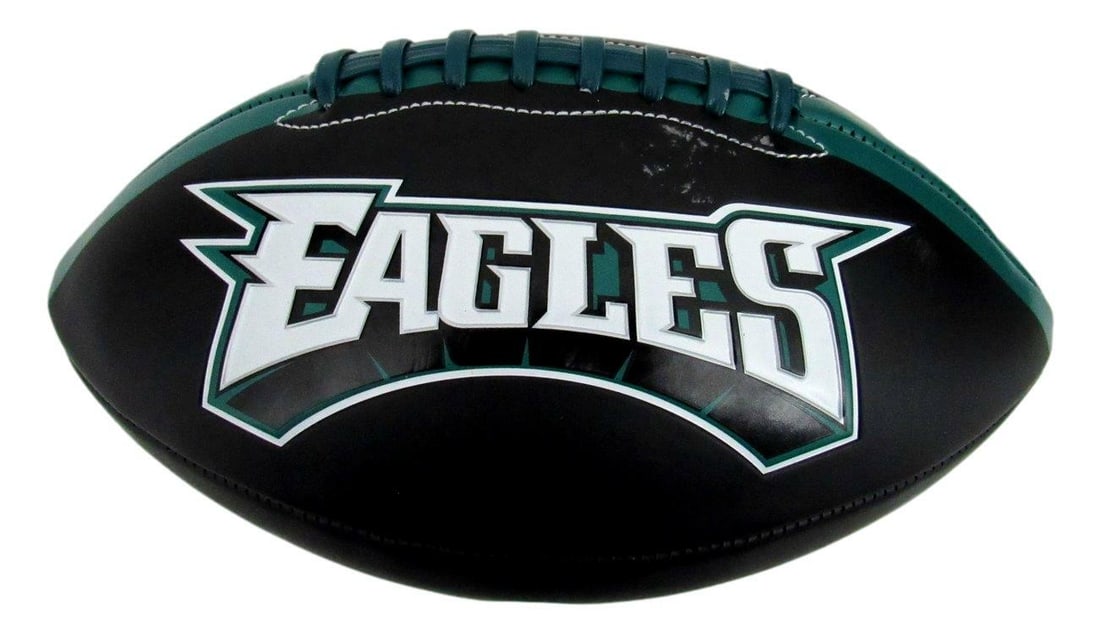158774 Wilbert Montgomery Signed/ Autographed Eagles Logo Black Football JSA - 3
