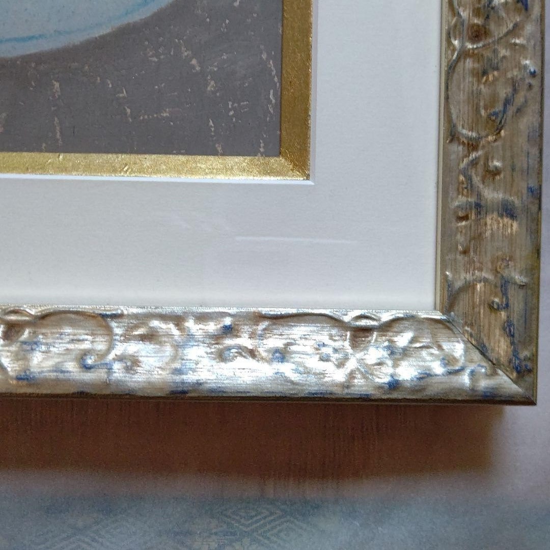 Signed British - Bernard Myers Original Oil Pastel Drawing - Flowers and Pears - 9