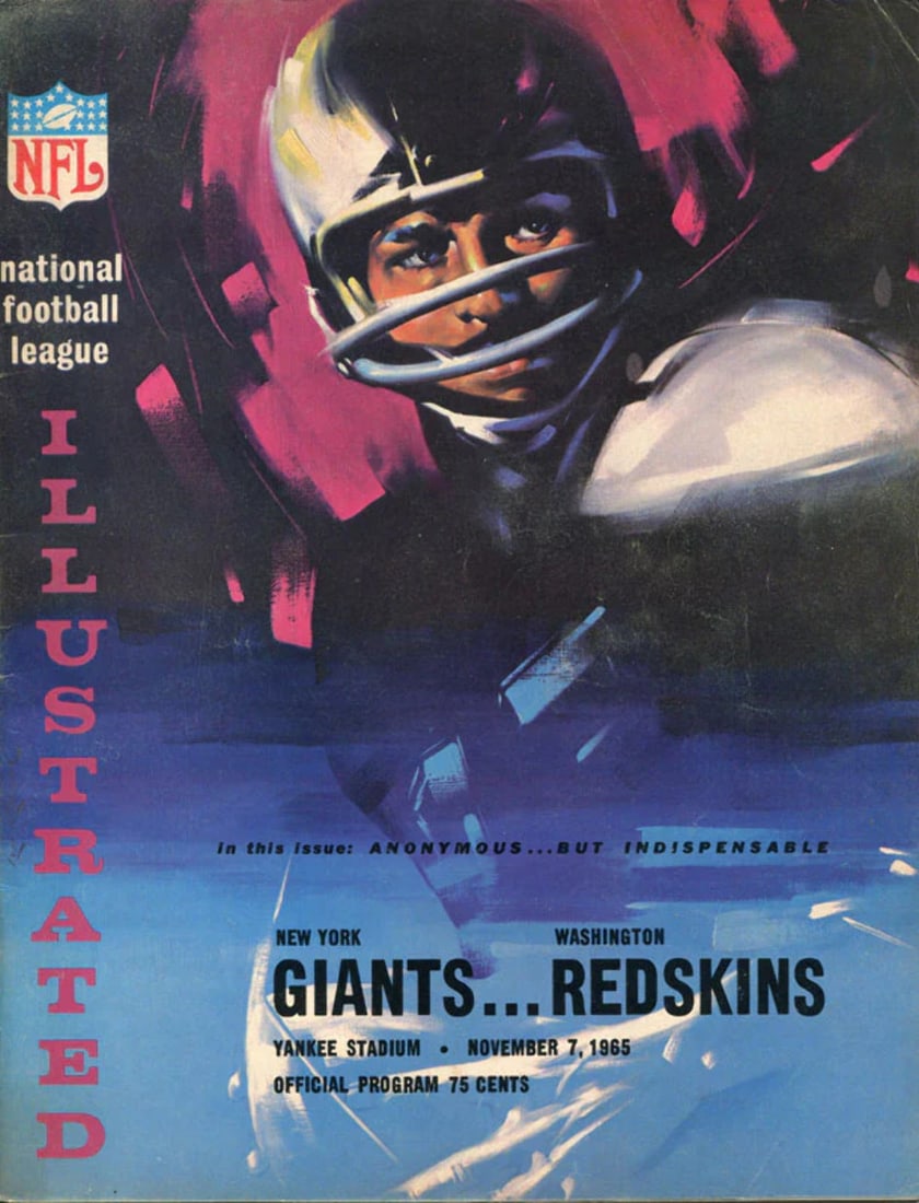 Program 1965 Washington vs. New York Giants Unsigned (1 of 2)