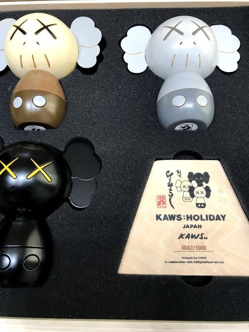 NFC KAWS: HOLIDAY JAPAN ED1000 Japanese Traditional Crafts Kokeshi Doll Figurine (1 of 8)