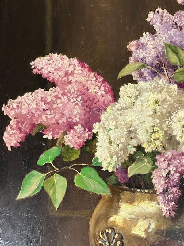 Signed Albert John Sherman (Australian) Original Flower Painting Oil on board - 5