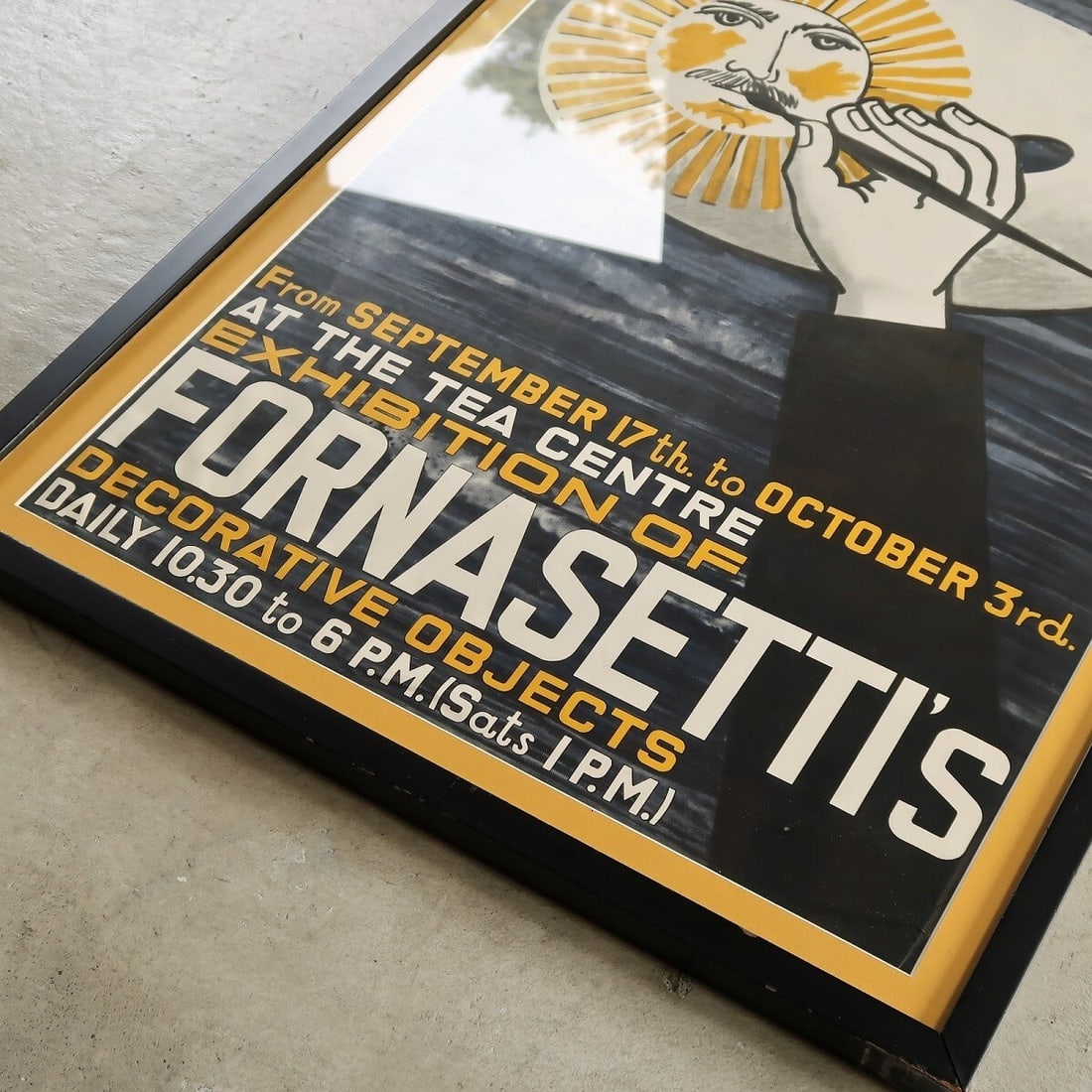 29inch Vintage Fornasetti Lithograph Exhibition Poster 1959 London Offset Print - 3