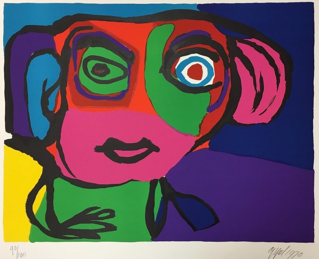 1970 Karel Appel "personages'70 smile again" edition with autograph 90/ 100 (1 of 1)