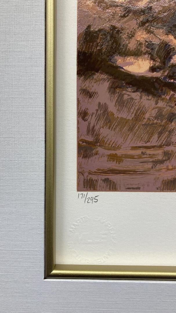 Print Mark King Silk Screen Serigraph Hunt Series Setting Out USA Signed - 8