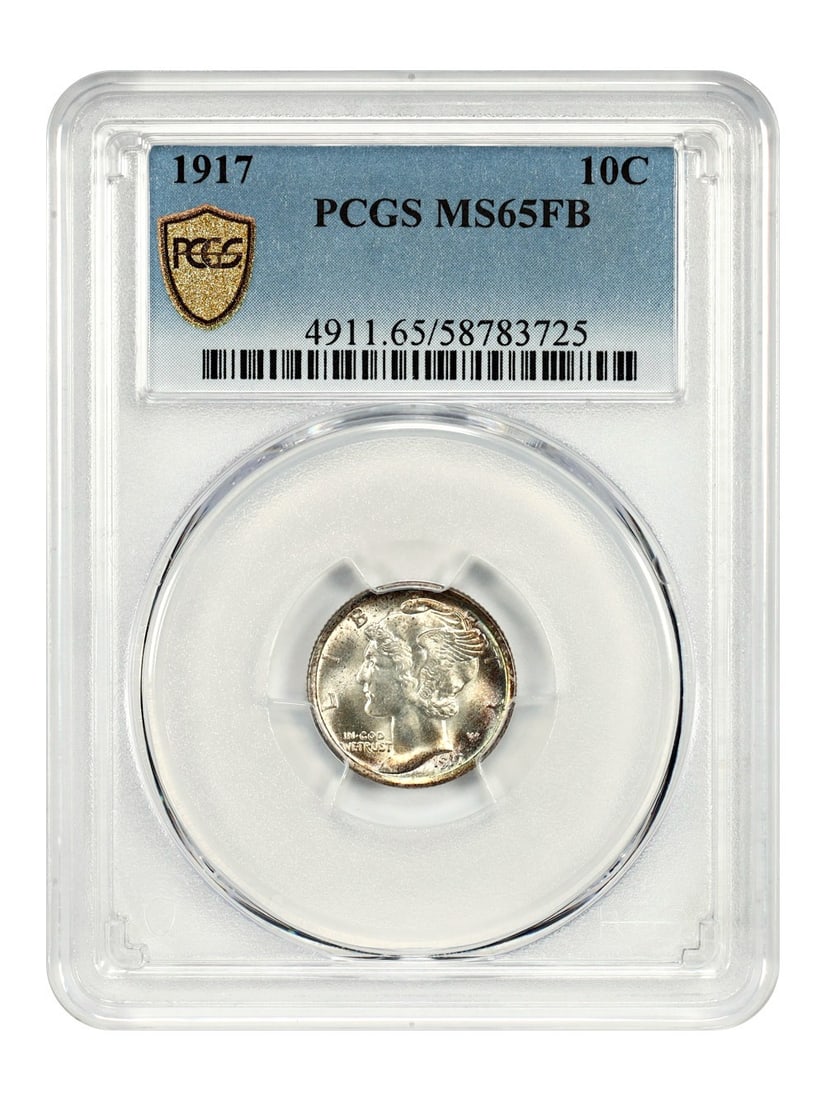 Mercury Dime - 1917 10C PCGS MS65FB (1 of 4)