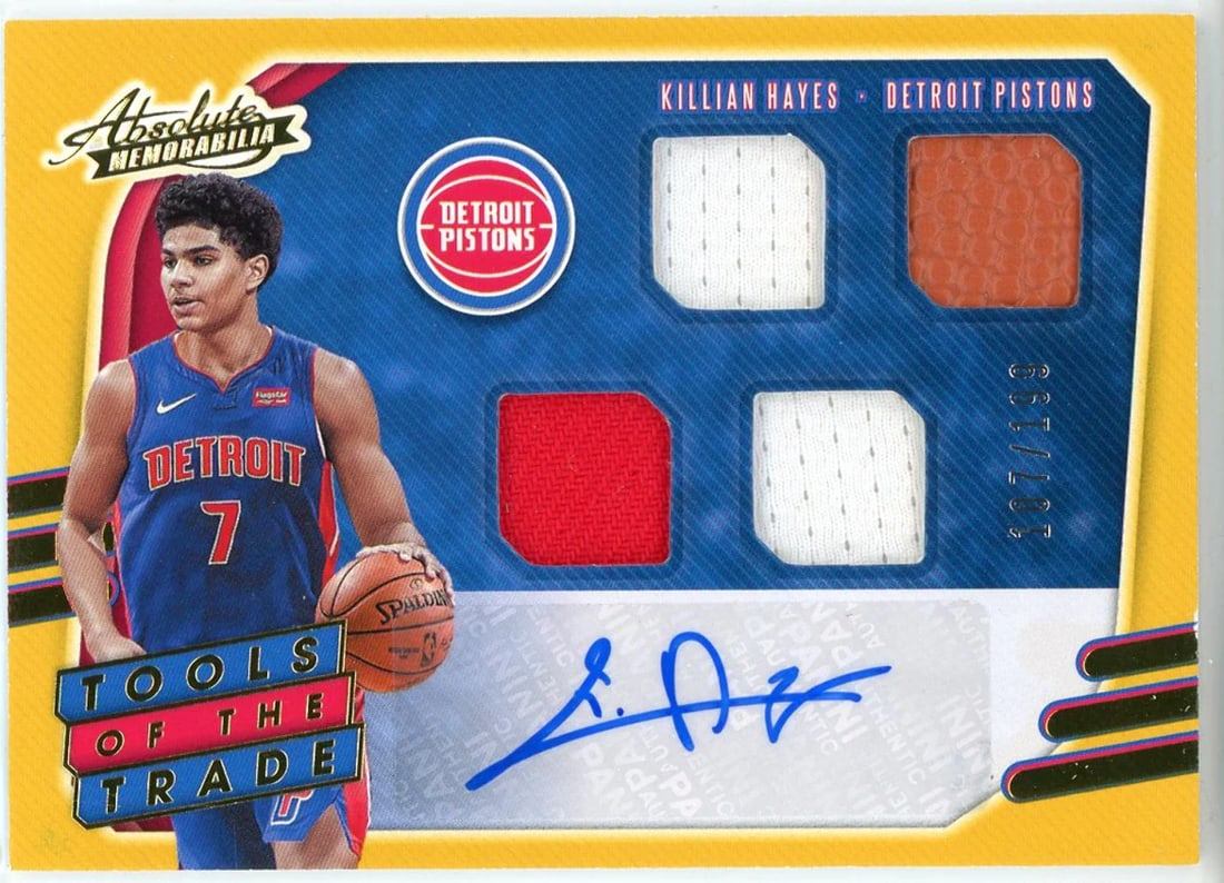 Trade Killian Hayes Autographed 2020-21 Panini Absolute Memorabilia Tools of the (1 of 2)