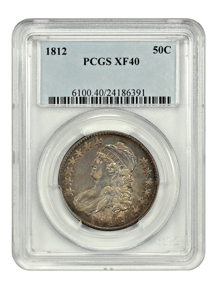 Capped Bust Half Dollar - 1812 50C PCGS XF40 (1 of 4)