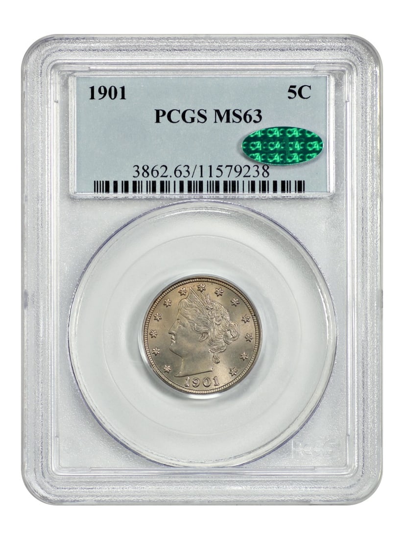 Liberty Nickel - 1901 5C PCGS/ CAC MS63: Liberty Nickel - 1901 5C PCGS/ CAC MS63 This listing features Liberty Nickel - 1901 5C PCGS/ CAC MS63. Item specifics are provided below. Item Specifics: Certification: PCGS Certification Number: 1157