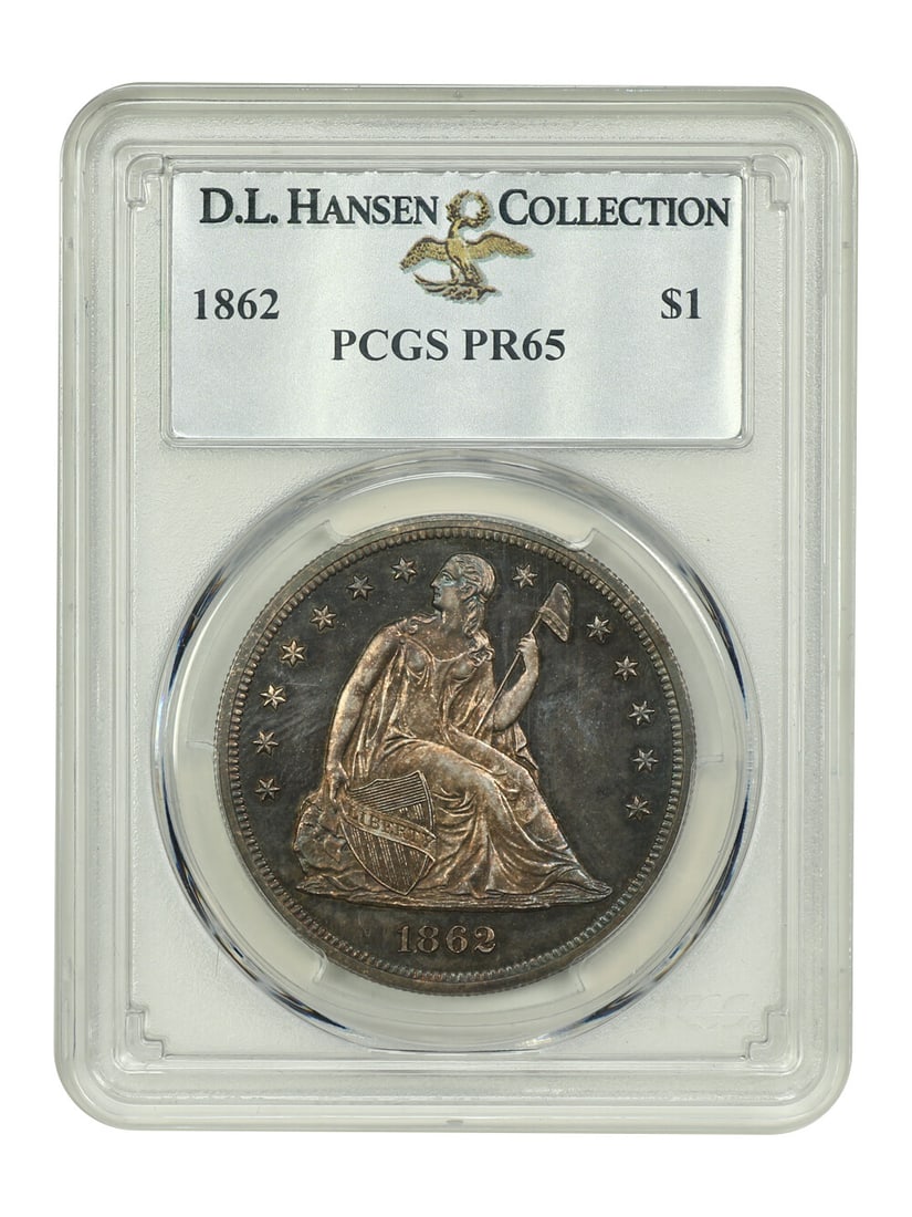 Hansen 1862 $1 PCGS PR65 ex: D.L.: Hansen 1862 $1 PCGS PR65 ex: D.L. This listing features Hansen 1862 $1 PCGS PR65 ex: D.L.. Item specifics are provided below. Item Specifics: Certification: PCGS Certification Number: 84145496 Circula
