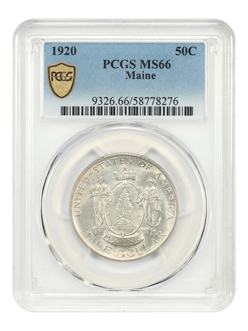 Classic Silver Commemorative - 1920 50C Maine PCGS MS66: Classic Silver Commemorative - 1920 50C Maine PCGS MS66 This listing features Classic Silver Commemorative - 1920 50C Maine PCGS MS66. Item specifics are provided below. Item Specifics: Certification: