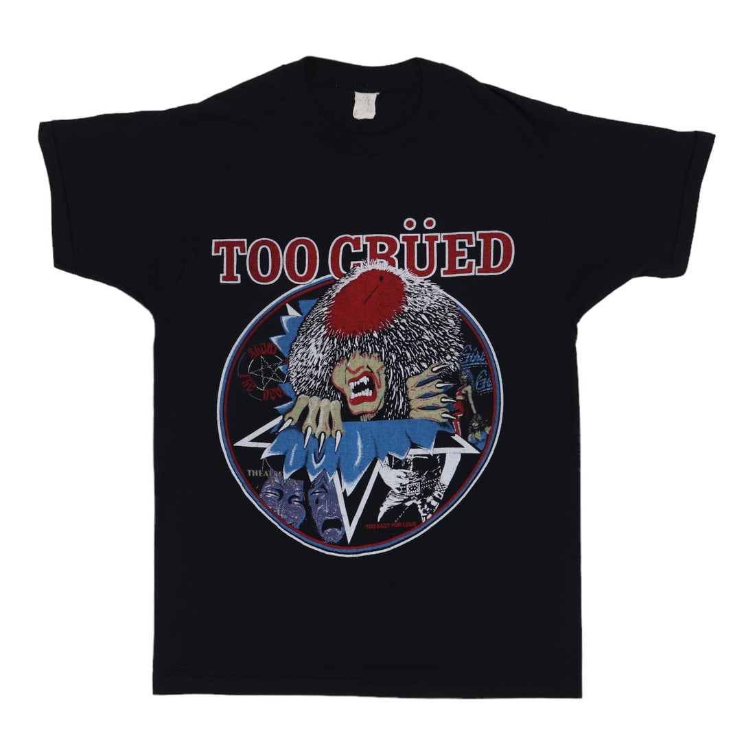 Shirt 1980s Motley Crue Too Crued: Shirt 1980s Motley Crue Too Crued This listing features Shirt 1980s Motley Crue Too Crued. Item specifics are provided below. Item Specifics: Size: Medium Era: 1980s Color: Black Material: 50/50 Poly/