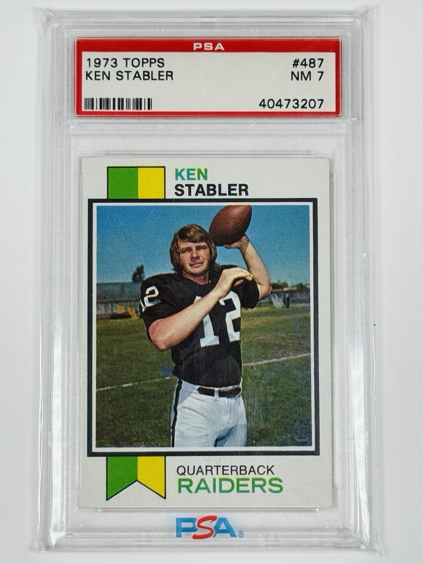 7 1973 TOPPS KEN STABLER #487 PSA (1 of 2)