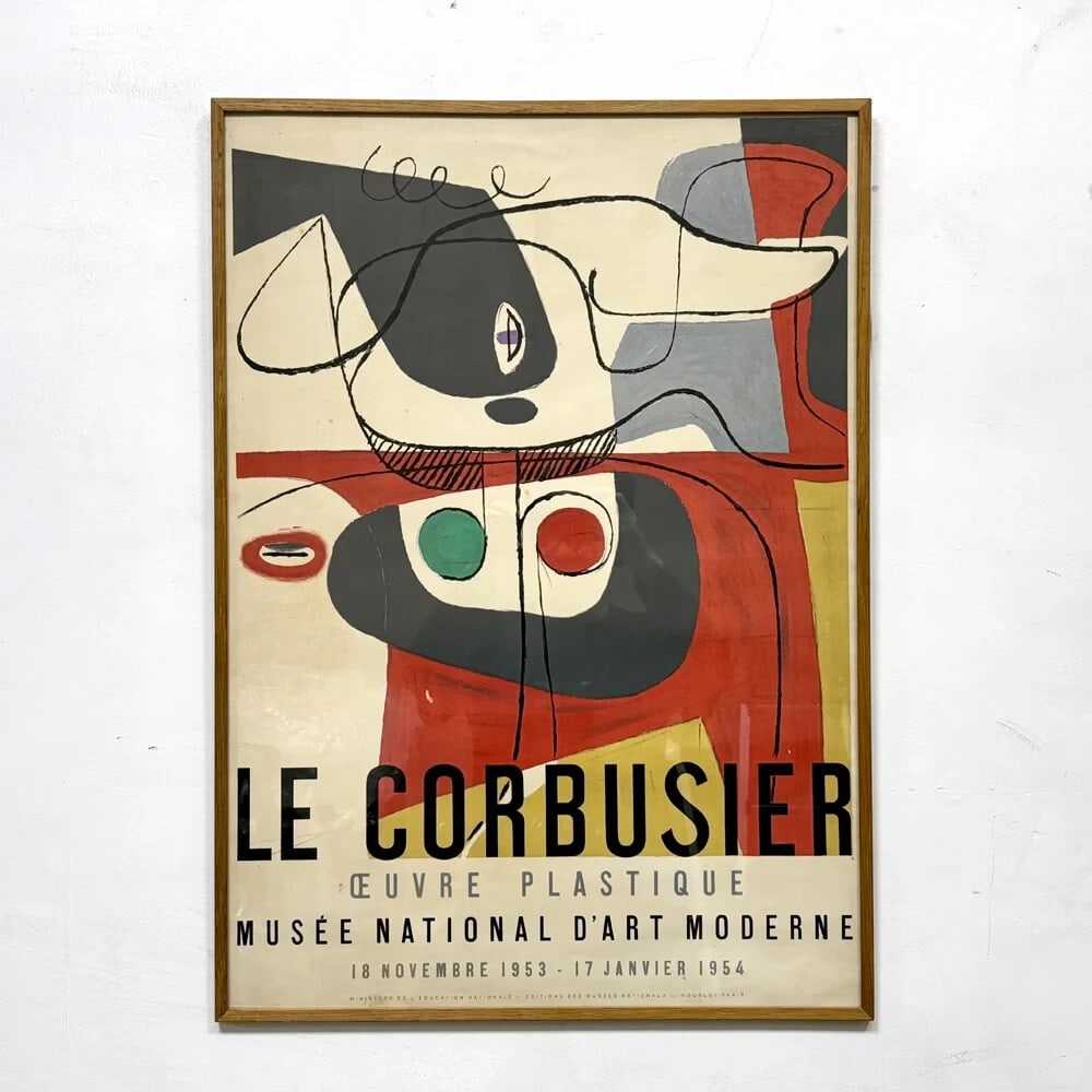 Frame Le Corbusier 1953 Mourlot Atelier Vintage Lithograph Poster with (1 of 10)