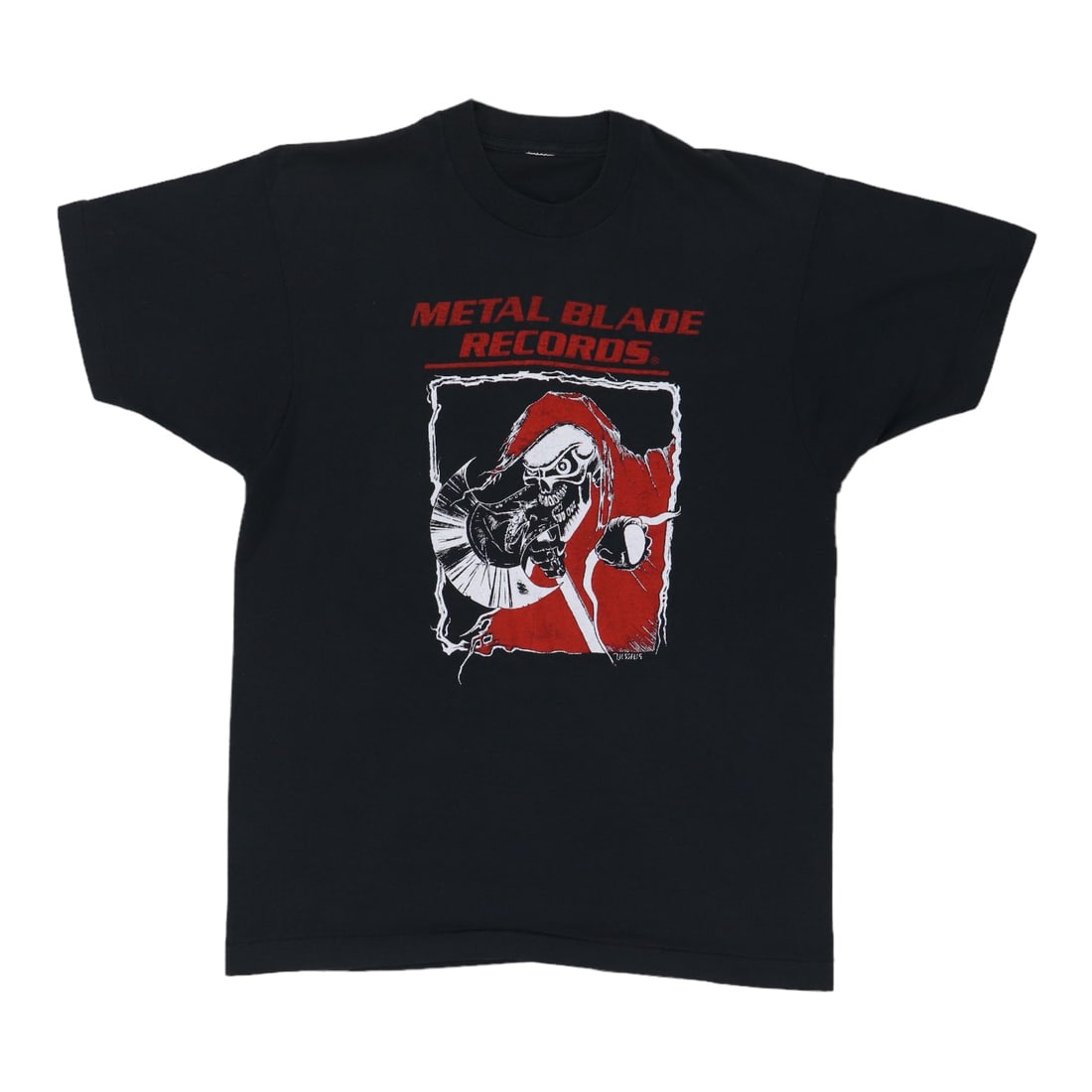 Shirt 1980s Metal Blade Records: Shirt 1980s Metal Blade Records This listing features Shirt 1980s Metal Blade Records. Item specifics are provided below. Item Specifics: Era: 1980s Color: Black Material: 50/50 Poly/Cotton Tag Size: