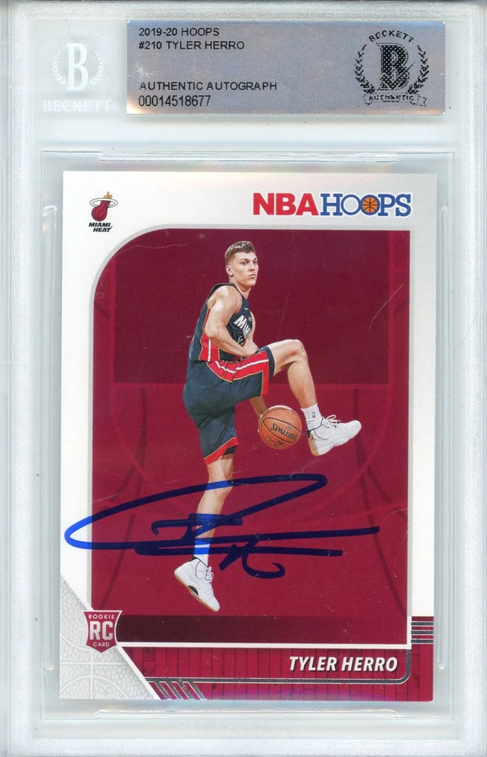 (BGS) Tyler Herro Autographed 2019-20 Panini Hoops Rookie Card #210: (BGS) Tyler Herro Autographed 2019-20 Panini Hoops Rookie Card #210 This listing features (BGS) Tyler Herro Autographed 2019-20 Panini Hoops Rookie Card #210. Item specifics are provided below. Item