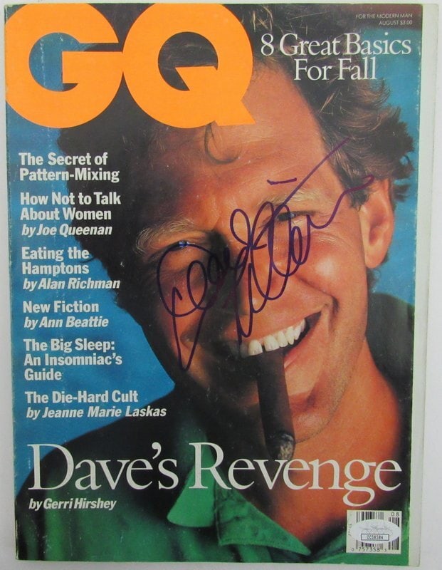 141541 David Letterman Signed GQ Magazine August 1993 No Label JSA: 141541 David Letterman Signed GQ Magazine August 1993 No Label JSA This listing features 141541 David Letterman Signed GQ Magazine August 1993 No Label JSA. Item specifics are provided below. Item