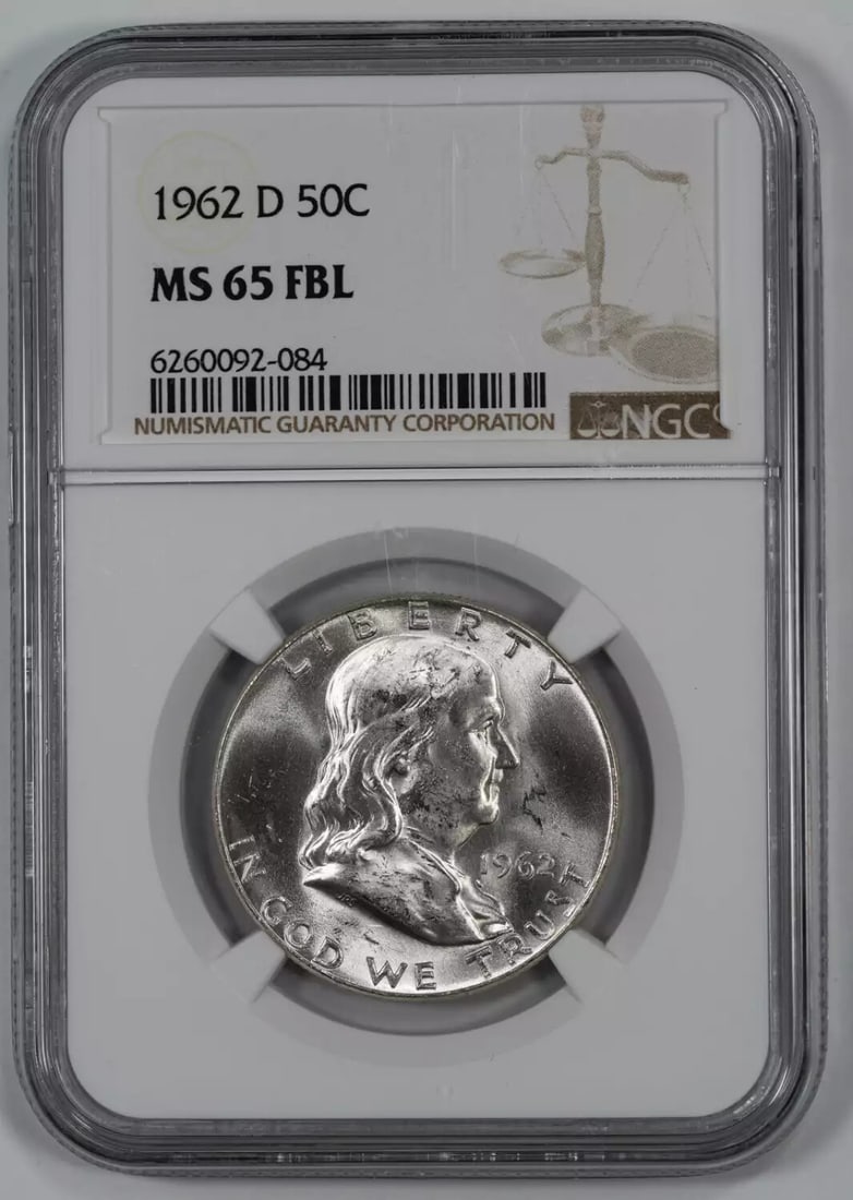 FULL BELL LINES (084) - 1962 D FRANKLIN HALF DOLLAR 50C NGC MS 65 FBL MINT UNC: FULL BELL LINES (084) - 1962 D FRANKLIN HALF DOLLAR 50C NGC MS 65 FBL MINT UNC This listing features FULL BELL LINES (084) - 1962 D FRANKLIN HALF DOLLAR 50C NGC MS 65 FBL MINT UNC. Item specifics are