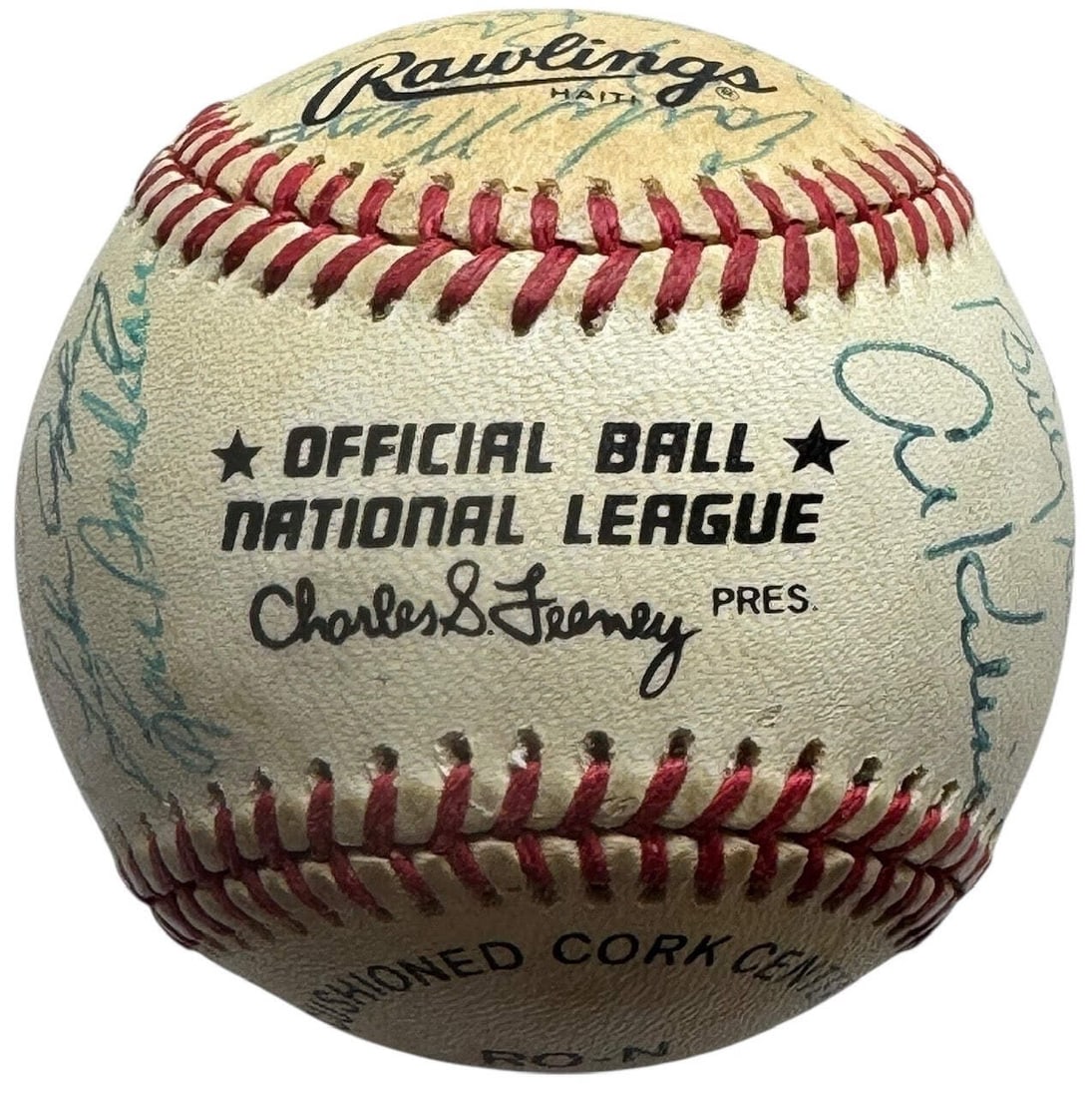 (JSA) MLB Hall Of Famers Autographed Official Baseball - 7