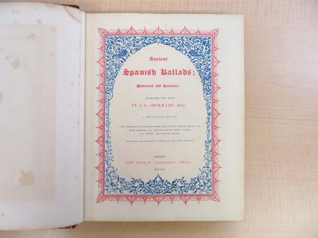 Ornamentation Ancient Spanish Ballads J.G. Lockhart 1st Edition 1841 Owen Jones - 6