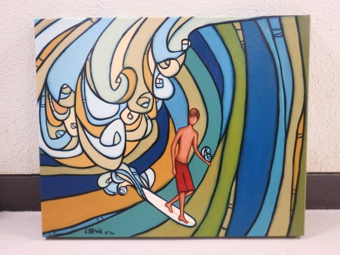 Painting Heather Brown In the Barrel AP 2/ 10 2011 Giclee Canvas Print (1 of 9)