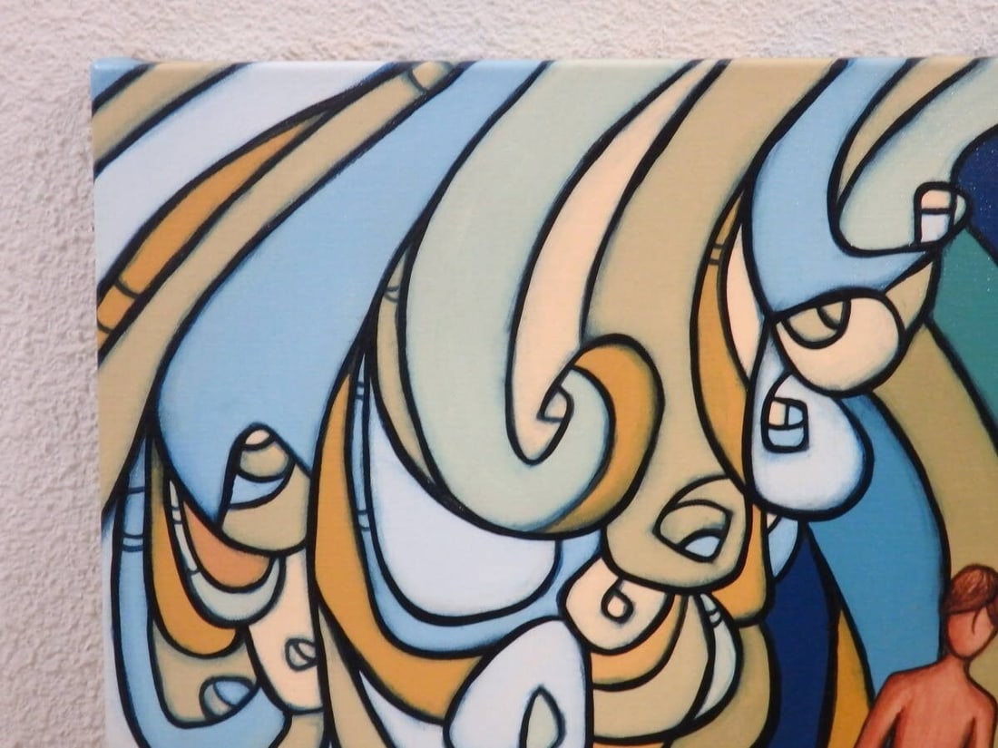 Painting Heather Brown In the Barrel AP 2/ 10 2011 Giclee Canvas Print - 2