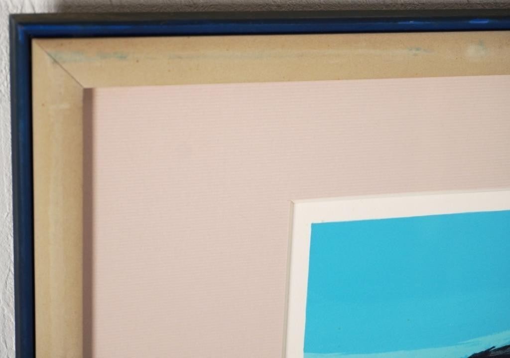 Art Jean Claude Quilici Lithograph Print Mykonos Island Signed Framed Greece - 5