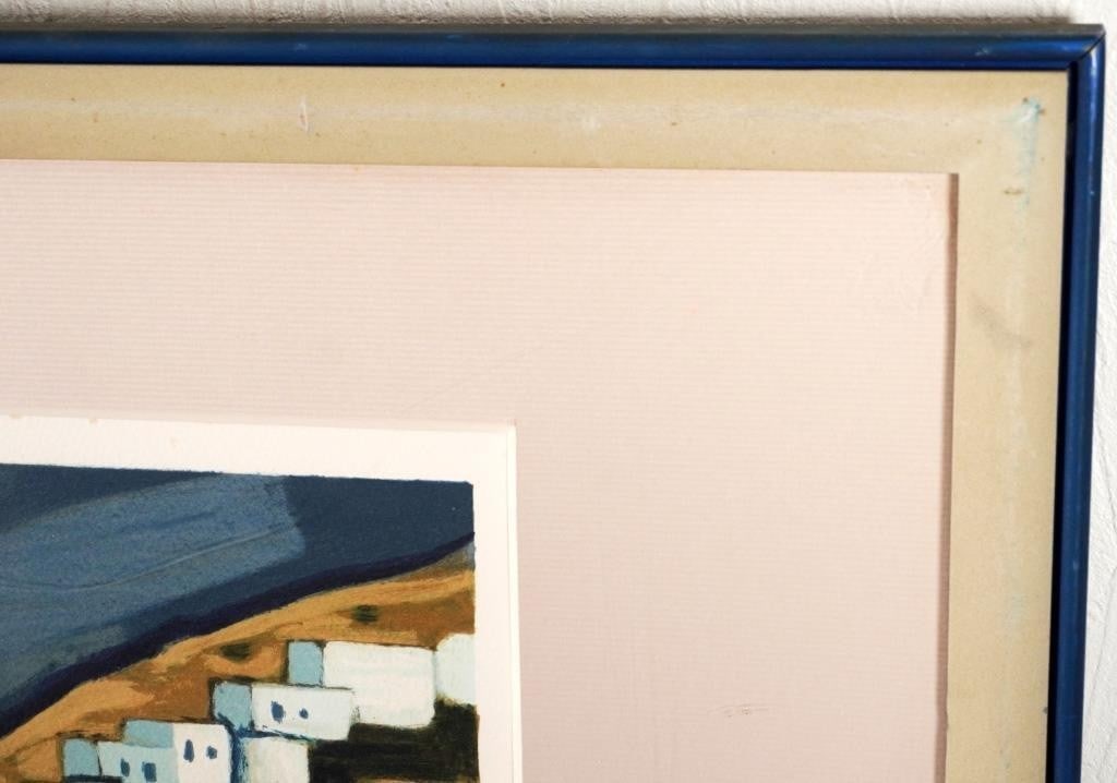 Art Jean Claude Quilici Lithograph Print Mykonos Island Signed Framed Greece - 6