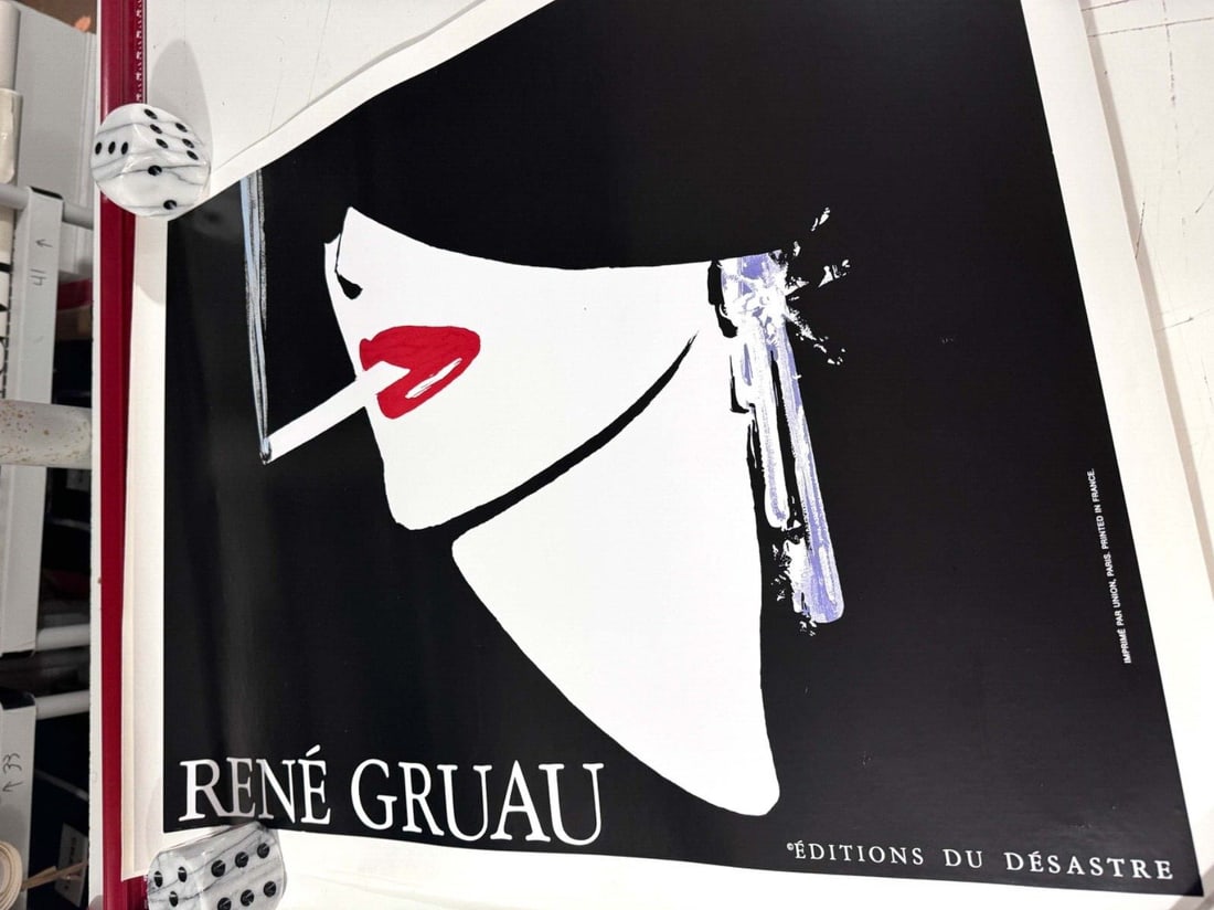 Original La Cigarette 1983 Rene Gruau Editions Desastre Vintage French Poster - 5