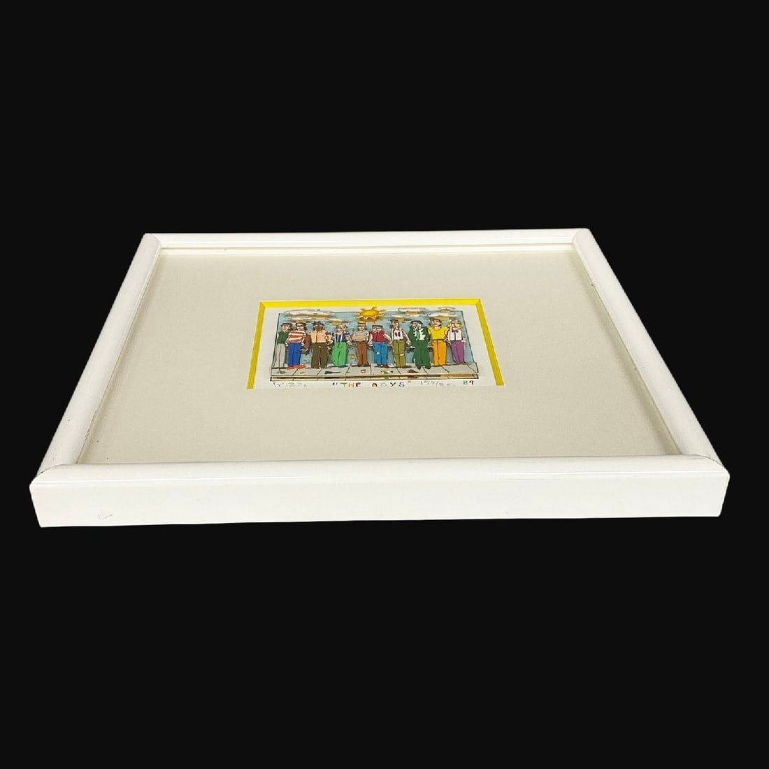 Framed James Rizzi "THE BOYS" 3D Silkscreen Edition Autographed - 3