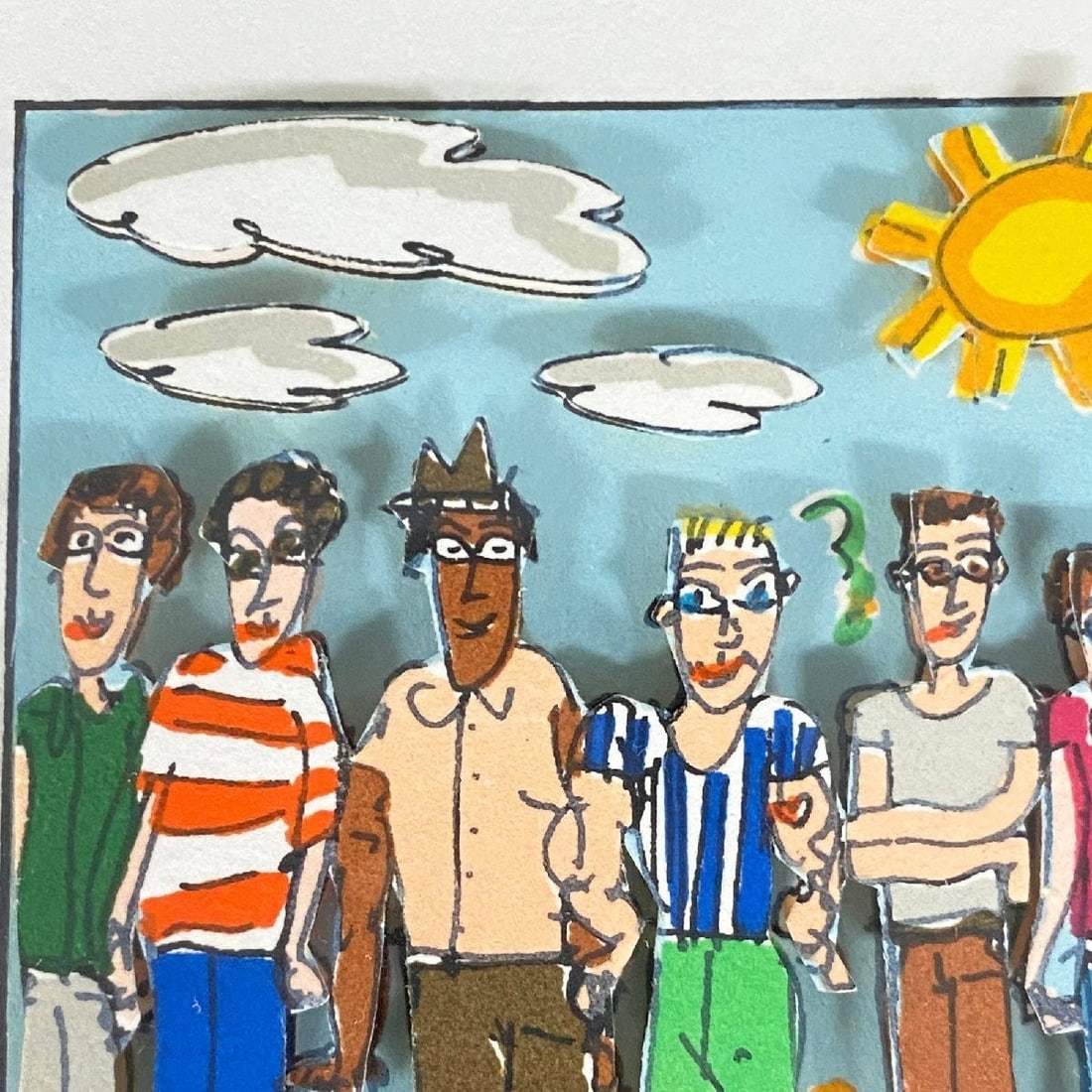 Framed James Rizzi "THE BOYS" 3D Silkscreen Edition Autographed - 4