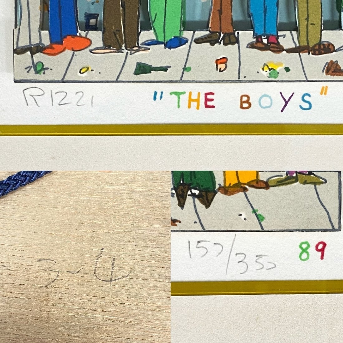 Framed James Rizzi "THE BOYS" 3D Silkscreen Edition Autographed - 8