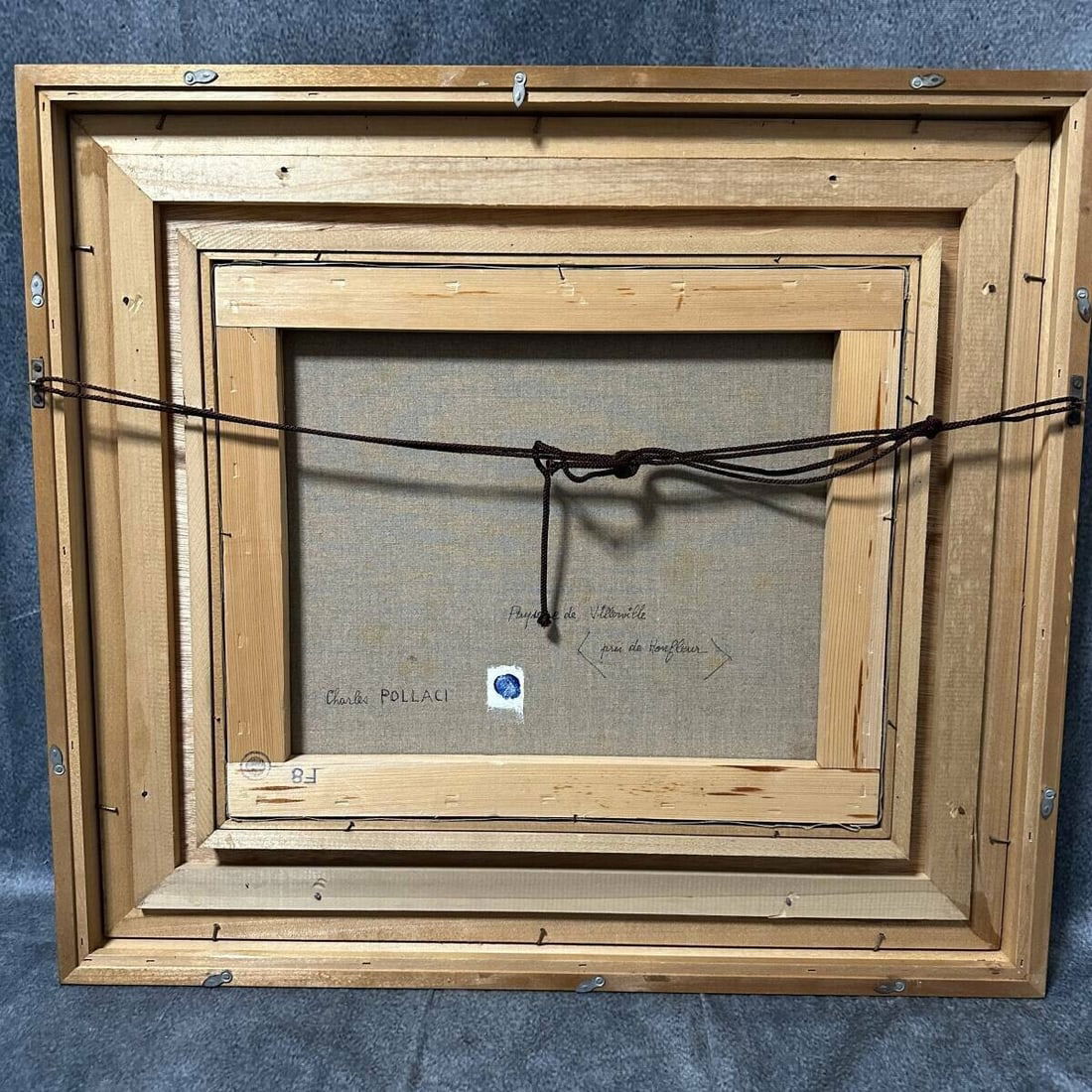 Framed Charles Pollaci (France) Original Painting Oil on Canvas Signed - 9