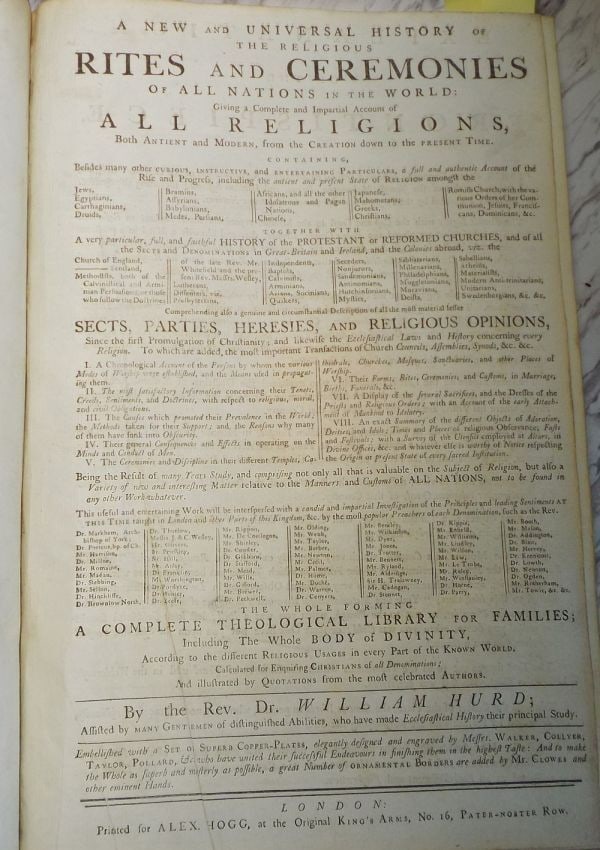 Japan William Hurd Religious Rites Customs of All Nations Illustrated 1790 Folio - 4