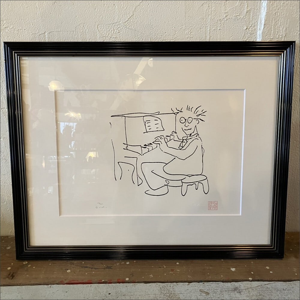 Framed John Lennon "BORROWED TIME" Lithograph Edition 300 Autographed - 2