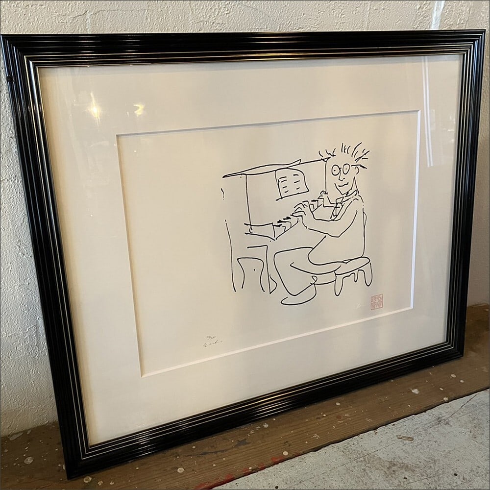 Framed John Lennon "BORROWED TIME" Lithograph Edition 300 Autographed - 3