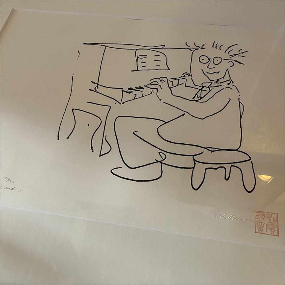 Framed John Lennon "BORROWED TIME" Lithograph Edition 300 Autographed - 7