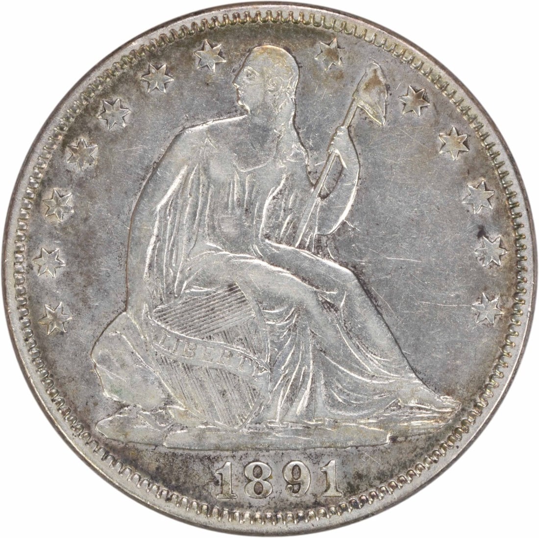 Uncertified 1891 Liberty Seated Half Dollar EF: Uncertified 1891 Liberty Seated Half Dollar EF This listing features Uncertified 1891 Liberty Seated Half Dollar EF. Item specifics are provided below. Item Specifics: Country Of Origin: United