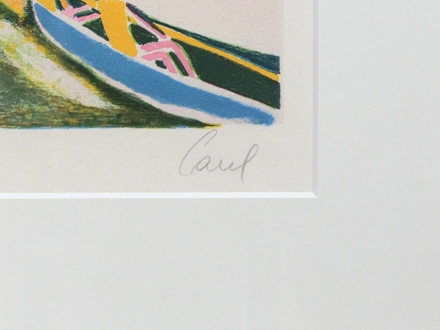 Print Jacques Carel (France) Lithograph 195/ 275 Signed Vintage Art - 4