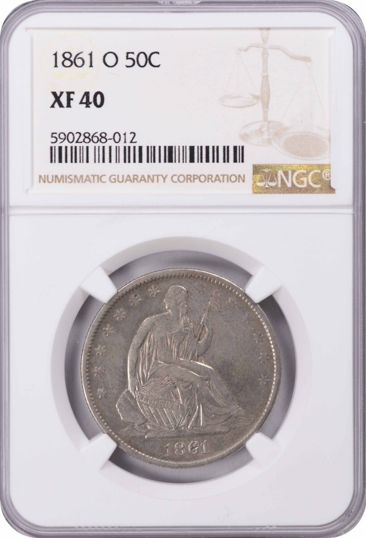NGC 1861-O Liberty Seated Silver Half Dollar EF40 (1 of 1)