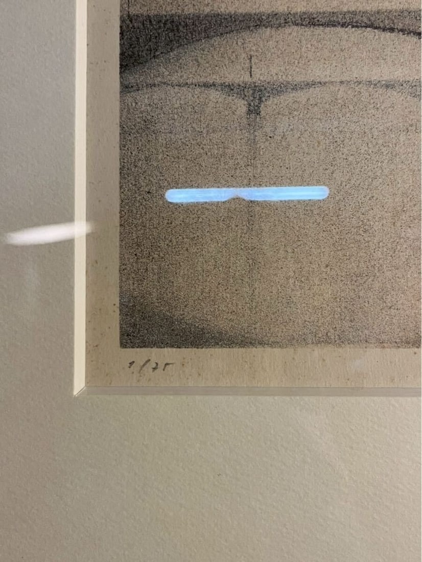 Czech Modern Print Framed - Jiri Chadima Silent Prague Signed Lithograph 9/ 25 - 3