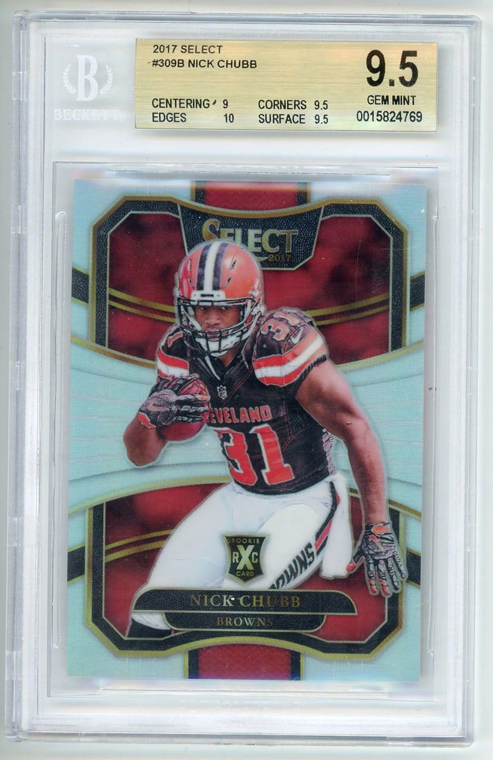 #309 Nick Chubb 2017 Panini Select Rookie Card (1 of 2)