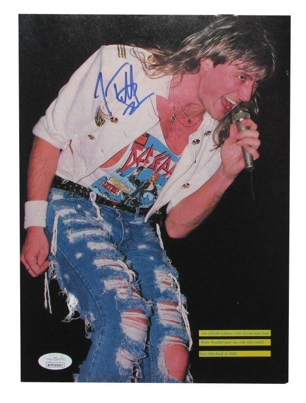 JSA Joe Elliot Autographed Magazine 8x10 Photo Def Leppard (1 of 3)