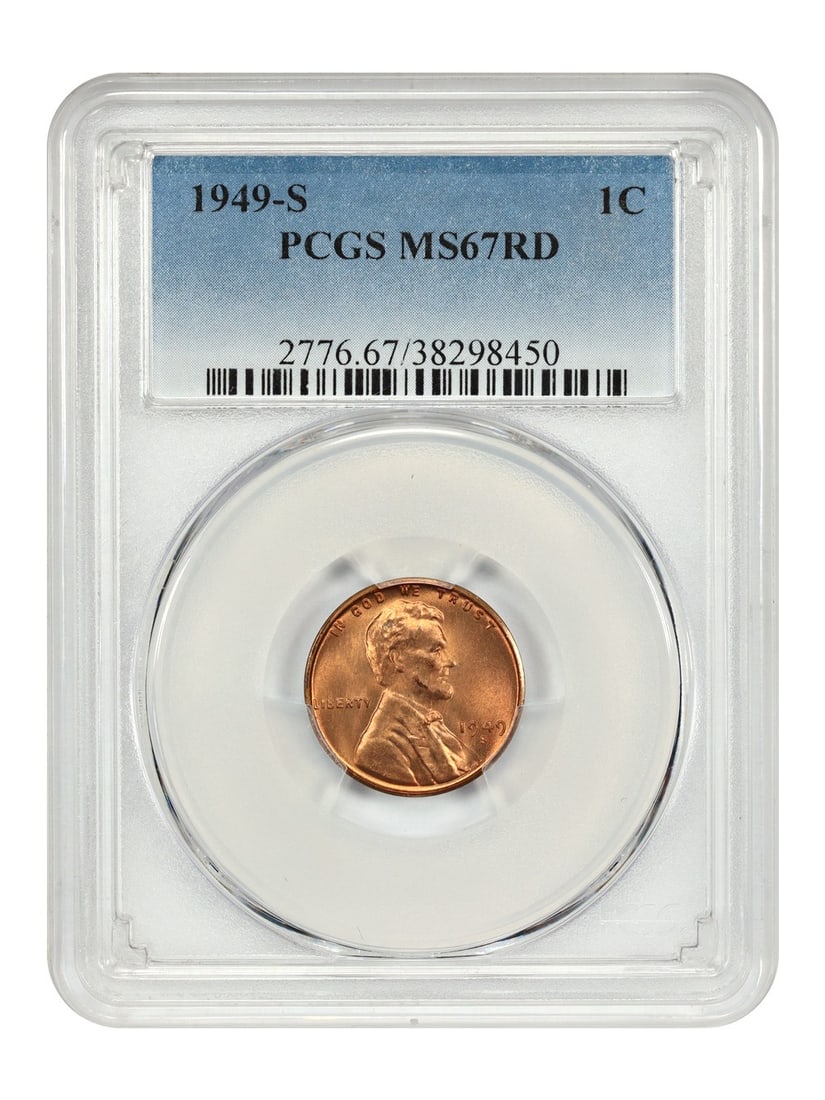 Lincoln Cent (Wheat Reverse) - 1949-S 1C PCGS MS67RD (1 of 4)