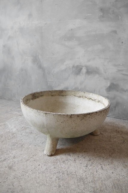 planter Willy Guhl Round planter with legs Flower pot Gardening Antique (1 of 4)