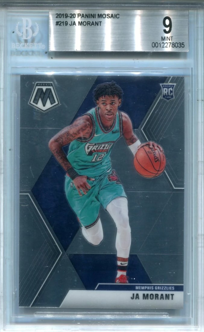 ) Ja Morant 2019-20 Panini Mosaic#219 (BGS Mint 9 (1 of 2)