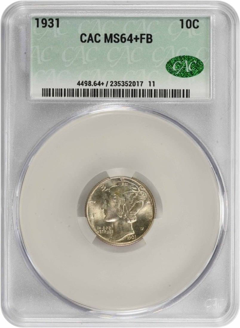 CACG 1931 Mercury Silver Dime MS64+FB (1 of 1)