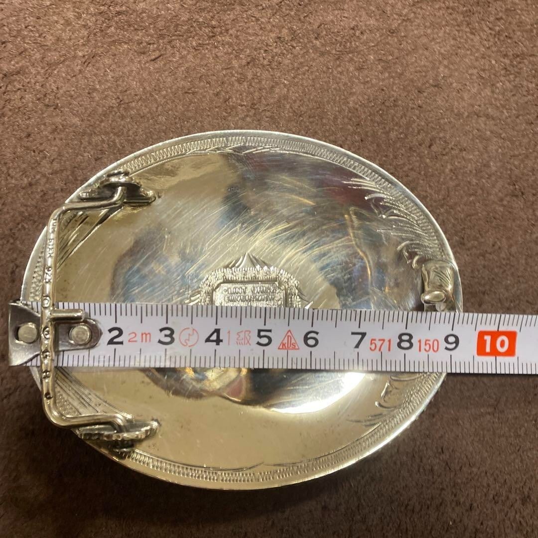 10K CLINT ORMS Trophy Buckle Sterling Silver 925 silver smith RARE - 17