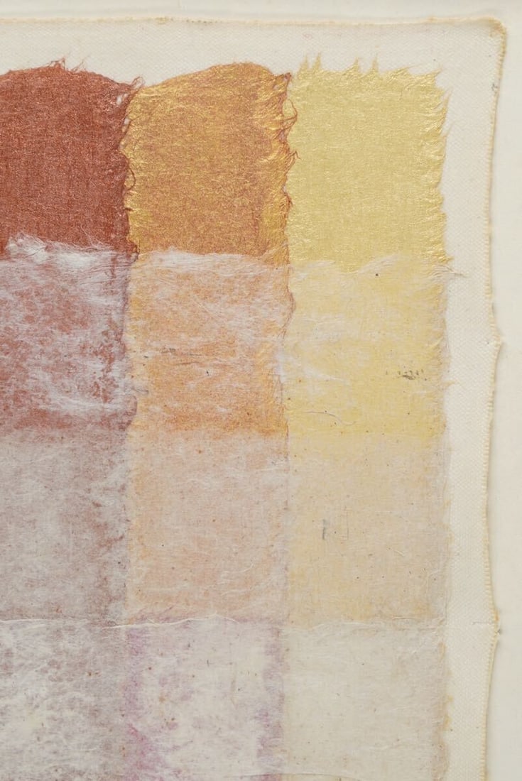 Framed Hisashi Momose Signed Original Painting Mixed media "Square Strips" - 4